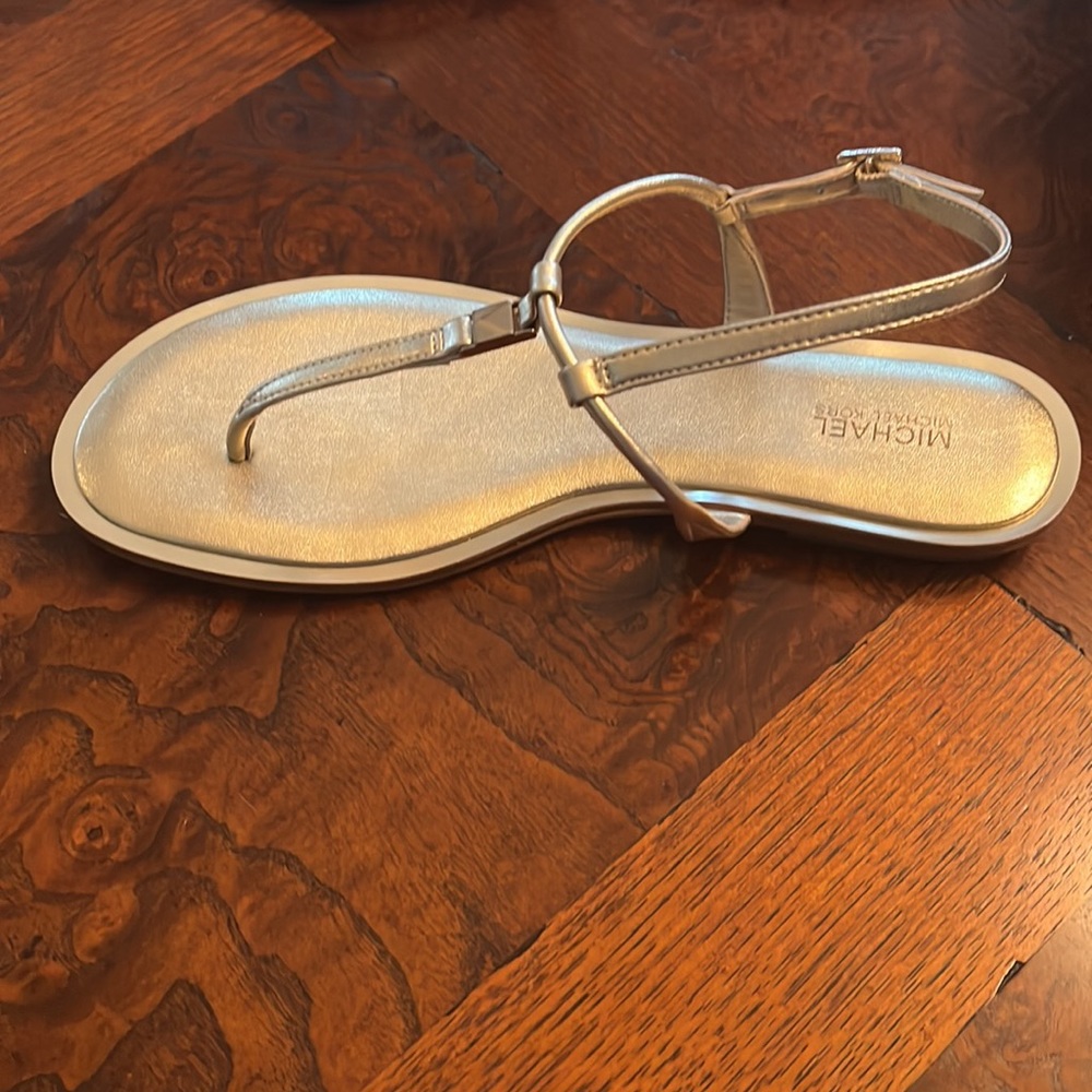 Michael Kors pal gold thong sandals